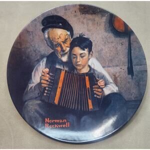 Norman Rockwell "The Music Maker" Edwin M Knowles Co. Original box + Certificate